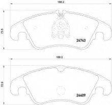 Колодки тормозные передние комплект Textar для Audi A4[B8] / A5 / S5 / Q5 С ДАТЧИКОМ ИЗНОСА КОЛОДОК