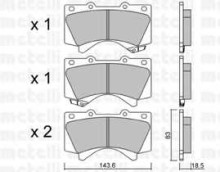Колодки тормозные передние комплект Metelli для Toyota Land Cruiser (200) (2008>) Колодки тормозные передние комплект Metelli для Toyota Land Cruiser (200) (2008>)