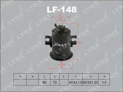 Фильтр топливный Lynx для Toyota Corolla E10 / E11 1.3-1.6