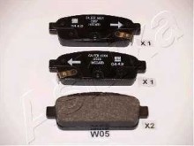 Колодки тормозные задние дисковые комплект Ashika для Chevrolet Cruze / Opel Astra J (2010>) R15 / R16 / R17