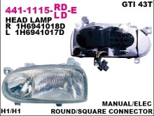 Фара правая Depo для Golf III 2 отражателя гольф Фара правая Depo для Golf III 2 отражателя гольф