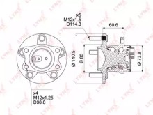 Ступица задняя Lynx для Mitsubishi Citroen-Peugeot 2WD Ступица задняя Lynx для Mitsubishi Citroen-Peugeot 2WD