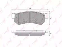 Колодки тормозные задние дисковые комплект Lynx для Chevrolet Lacetti (2004>) ПОСЛЕ 2007 ГОДА