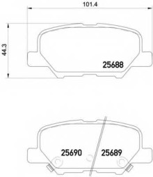 Колодки тормозные задние дисковые комплект Textar для Mitsubishi ASX (2010-2016)