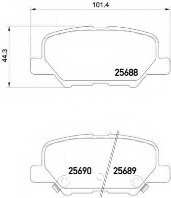 Колодки тормозные задние дисковые комплект Textar для Mitsubishi ASX (2010-2016)