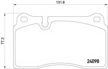 Колодки тормозные передние комплект Textar для VW Touareg (7LA, 7L6, 7L7) (2002>) место под датчик износа слева Колодки тормозные передние комплект Textar для VW Touareg (7LA, 7L6, 7L7) (2002>) место под датчик износа слева