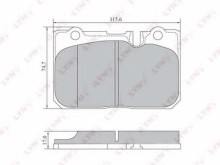 Колодки тормозные передние комплект Lynx для Lexus LS400 94> 115.5x74.7x17 / UCF20 Колодки тормозные передние комплект Lynx для Lexus LS400 94> 115.5x74.7x17 / UCF20