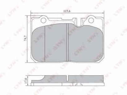 Колодки тормозные передние комплект Lynx для Lexus LS400 94> 115.5x74.7x17 / UCF20