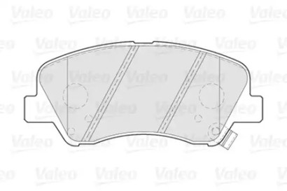 Колодки тормозные передние комплект Valeo для Hyundai Solaris (2010>) RIO (2011>) Sangsin Bosch Metaco C ОТВЕРСТИЯМИ ПОД ПРУЖИНЫ