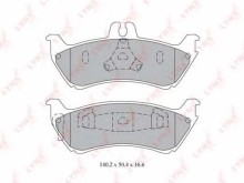 Колодки тормозные задние дисковые комплект Lynx для MB W163 M-Class 98> 140x49x16.6ММ