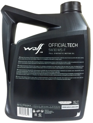 Масло моторное Wolf для Wolf Officialtech 5W30 Ms-F 4Л