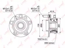 Ступица передняя Lynx для Mazda CX 5 (2012-2017)