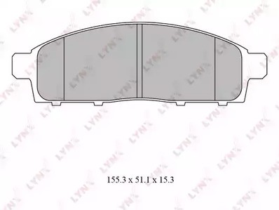 Колодки тормозные передние комплект Lynx для Mitsubishi L200 (KB) (2006>)