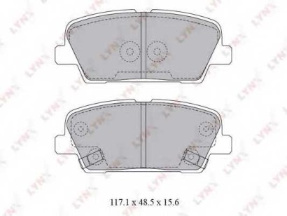 Колодки тормозные задние дисковые комплект Lynx для Kia Mohave (2009>) / Hyundai Santa FE (CM)