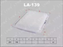Фильтр воздушный Lynx для Toyota Camry V40 (2006-2011) 2.4 Фильтр воздушный Lynx для Toyota Camry V40 (2006-2011) 2.4