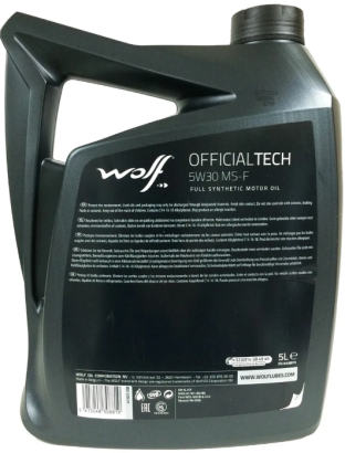 Масло моторное Wolf для Wolf Officialtech 5W30 Ms-F 5Л