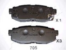 Колодки тормозные задние дисковые комплект Ashika для Subaru Tribeca (B9) (2005>) Колодки тормозные задние дисковые комплект Ashika для Subaru Tribeca (B9) (2005>)