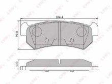 Колодки тормозные задние дисковые комплект Lynx для Chevrolet Lacetti (2004>) ДО 2007 ГОДА