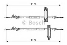 Трос стояночного тормоза BOSCH для Ford Focus I (1998-2004) 1482 / 1320 барабаны