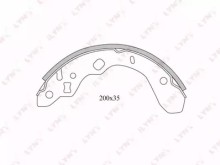 Колодки барабанные комплект Lynx для Mazda 323 98> 1.4-2.0 Колодки барабанные комплект Lynx для Mazda 323 98> 1.4-2.0