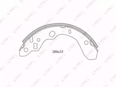 Колодки барабанные комплект Lynx для Mazda 323 98> 1.4-2.0