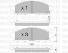 Колодки тормозные передние комплект Metelli для Mitsubishi L200 (KB) (2006>) Колодки тормозные передние комплект Metelli для Mitsubishi L200 (KB) (2006>)