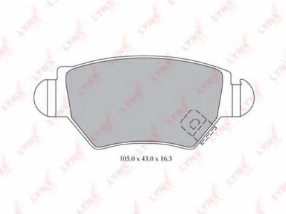 Колодки тормозные задние дисковые комплект Lynx для Opel Astra F / G / Zafira (F75)