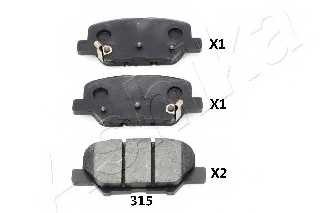 Колодки тормозные задние дисковые комплект Ashika для Mitsubishi ASX (2010-2016)