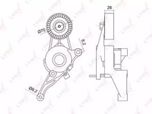 Натяжитель ремня Lynx для VW Caddy III / Golf V / Passat [B6] 70 x 24