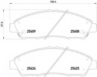 Колодки тормозные передние комплект Textar для Honda Pilot (2008>) / Acura MDX (2007>)