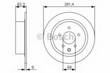 Диск тормозной задний BOSCH для Nissan Qashqai (J10) (2006-2014) Диск тормозной задний BOSCH для Nissan Qashqai (J10) (2006-2014)
