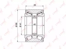 Подшипник ступицы (комплект) Lynx для Suzuki Vitara / Sidekick (1989-1999) / X-90 EL (1995> 41x68x40 Подшипник ступицы (комплект) Lynx для Suzuki Vitara / Sidekick (1989-1999) / X-90 EL (1995> 41x68x40