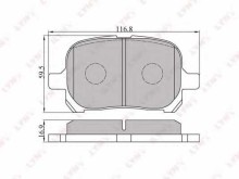 Колодки тормозные передние комплект Lynx для Lexus RX 300 (1998-2001) Колодки тормозные передние комплект Lynx для Lexus RX 300 (1998-2001)