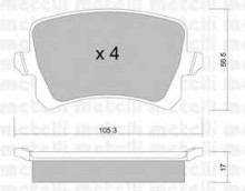 Колодки тормозные задние дисковые комплект Metelli для VW Passat [B6] / Tiguan (2007-2011)