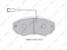Колодки тормозные передние комплект Lynx для Fiat Ducato / Citroen Jumper 02> 140.8x19.3x66 / с датчиком износа / на среднюю и короткую базу + ЕЛАБУГА Колодки тормозные передние комплект Lynx для Fiat Ducato / Citroen Jumper 02> 140.8x19.3x66 / с датчиком износа / на среднюю и короткую базу + ЕЛАБУГА
