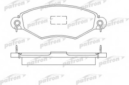 Колодки тормозные передние комплект Patron для Renault Kangoo (1997-2003)