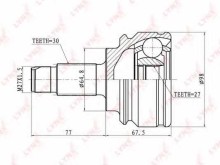 ШРУС наружный передний Lynx для BMW X5 E53 (2000-2007) 30 / 27 зуб, d=98(65) ШРУС наружный передний Lynx для BMW X5 E53 (2000-2007) 30 / 27 зуб, d=98(65)