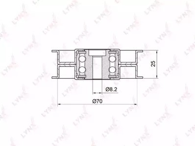 Ролик дополнительный руч. ремня Lynx для Mercedes Benz Sprinter / W204 / W211
