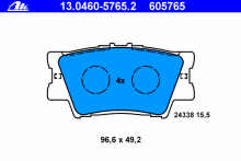 Колодки тормозные задние дисковые комплект ATE для Toyota Camry V40 / RAV 4