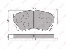 Колодки тормозные передние комплект Lynx для Toyota Camry / Celica / LS 400