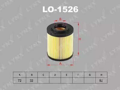 Фильтр масляный Lynx для Opel Astra H / J / Corsa D / Meriva / Zafira B 1.7 Cdti