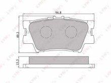 Колодки тормозные задние дисковые комплект Lynx для Toyota Camry V40 / RAV 4 Колодки тормозные задние дисковые комплект Lynx для Toyota Camry V40 / RAV 4