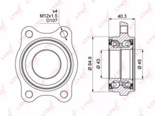 Подшипник ступицы Lynx для Audi A6 / 8 97> передний / задний Подшипник ступицы Lynx для Audi A6 / 8 97> передний / задний