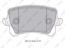 Колодки тормозные задние дисковые комплект Lynx для VW Passat [B6] / Tiguan (2007-2011)