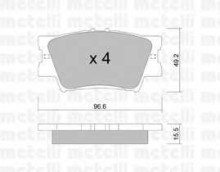Колодки тормозные задние дисковые комплект Metelli для Toyota Camry V40 / RAV 4