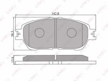 Колодки тормозные передние комплект Lynx для Toyota Camry CV3 01>