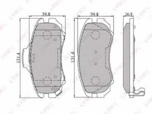 Колодки тормозные передние комплект Lynx для Kia Sportage 04> / Hyundai Tucson 04> Колодки тормозные передние комплект Lynx для Kia Sportage 04> / Hyundai Tucson 04>