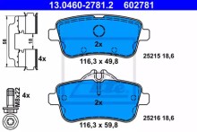Колодки тормозные задние дисковые комплект ATE для Mercedes Benz W166 M-Klasse (ML) (2011>)