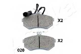 Колодки тормозные передние комплект Ashika для Chery Amulet / Fora / Tiggo 2006> для российской сборки / с ушком сверху