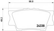 Колодки тормозные задние дисковые комплект Textar для Toyota Camry V40 / RAV 4